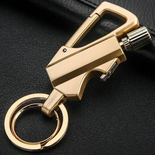 🚀 Funny Gadget 🔥 Keychain Flint Fire Starter