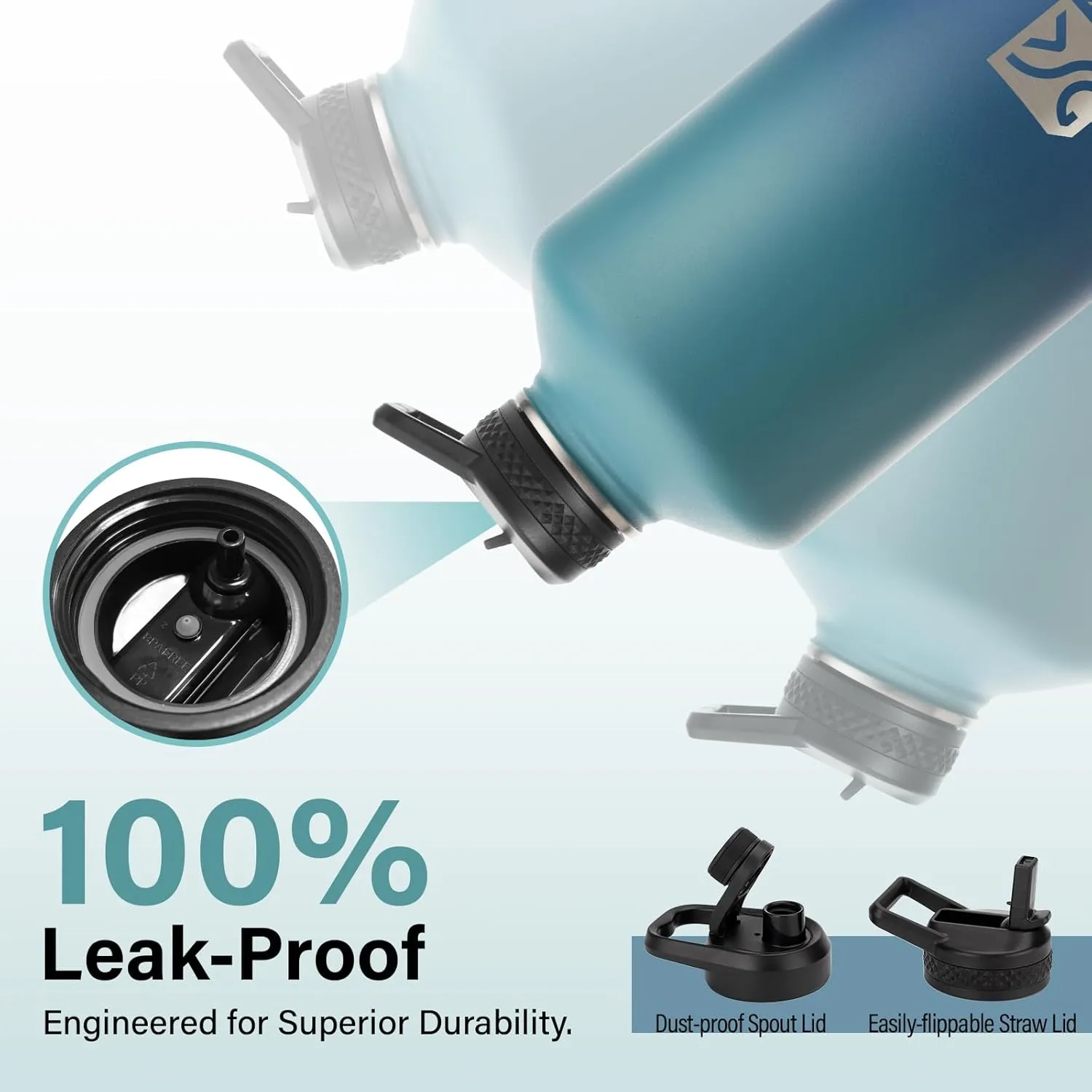 1 Gallon Water Bottle Insulated | Thickened Stainless Steel Vacuum Metal Water Jug | Portable Sports Large Thermos for Gym and Hiking with Straw, Carrier Bag, Handle Strap | BPA-Free 128 oz