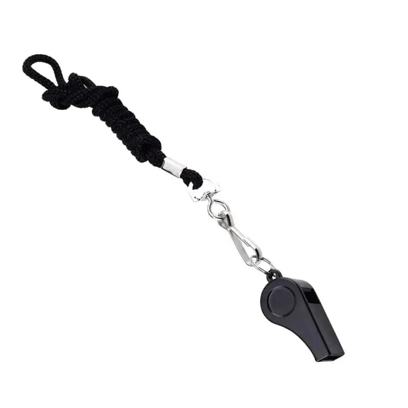 1 Pc Professional Aluminum Alloy Sports Referee Whistle with Lanyard - Loud and Durable