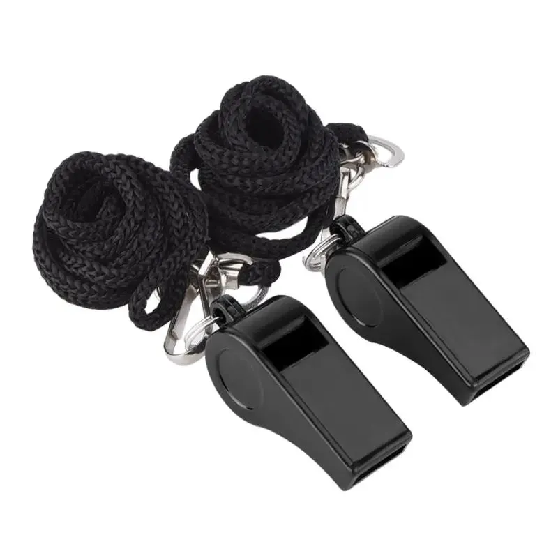 1 Pc Professional Aluminum Alloy Sports Referee Whistle with Lanyard - Loud and Durable