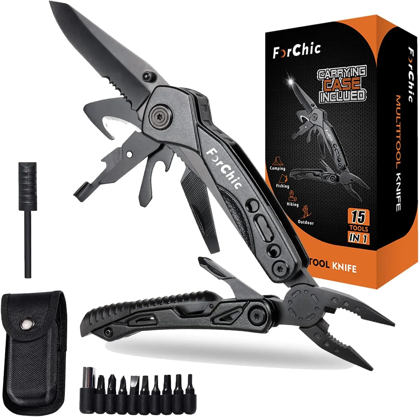 15 in 1 Multitool Pliers, Universal Gift for Men - Stocking Stuffers, Christmas Gifts for Him, Husband, Boyfriend or Grandpa