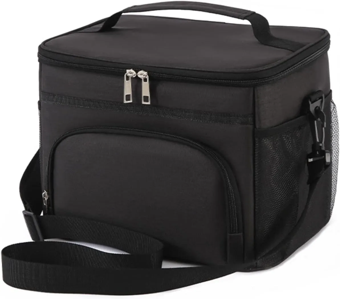 15L Lunch Bag for Women and Men,Leakproof Insulated Lunch Box Cooler Tote Bag with Adjustable Shoulder Strap Reusable Lunch Bags for Work, Picnic, Camping,Shopping(Black)