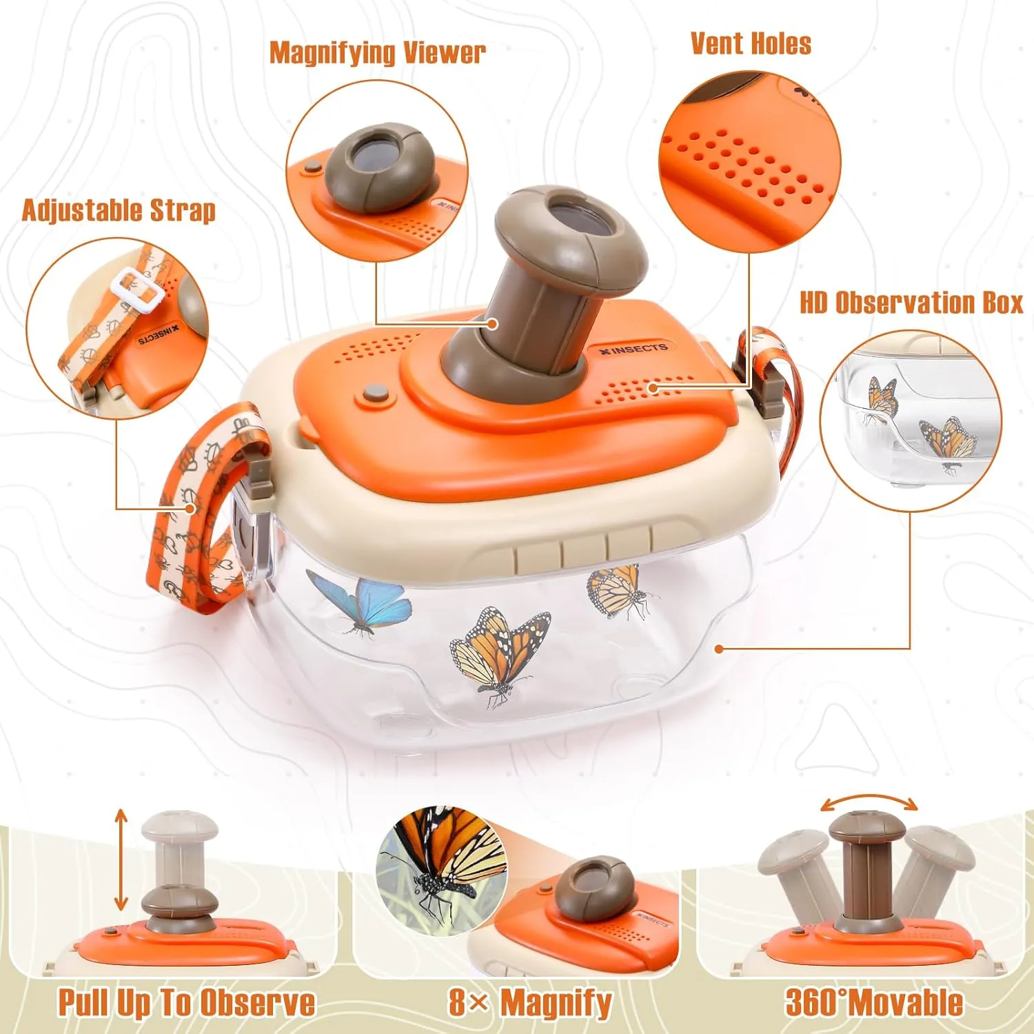 16PCS Explorer Kit & Bug Catcher Kit for Kids, Safari Costume & Camping Gear for Kids with Binoculars Compass Butterfly Net, Outdoor Toys STEM Gift for Toddlers Kids Boys Girls 3-5-7 Year Old