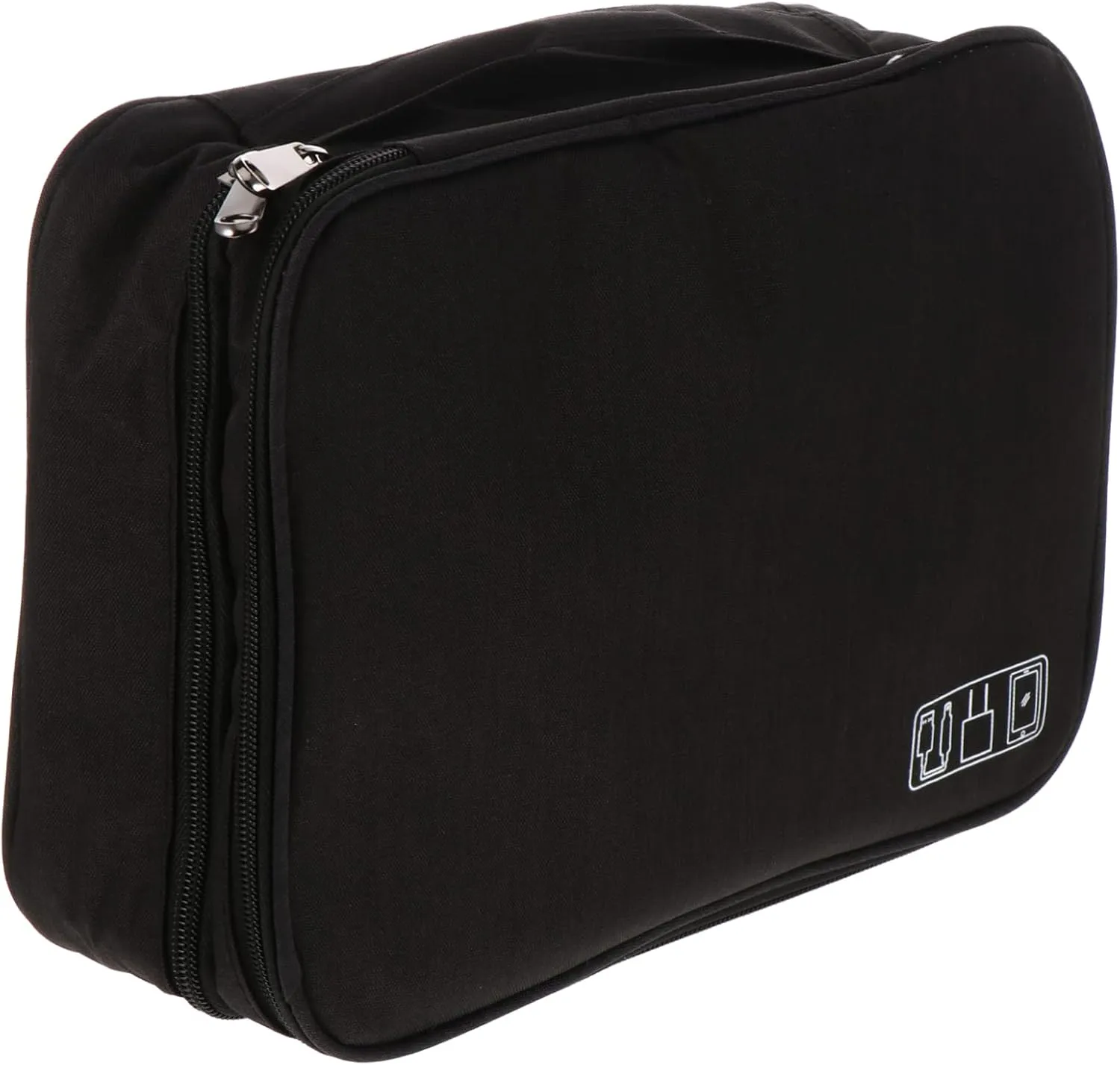 1Pc Charger Storage Bag Three Electronics Organizer Pouch for Cables Disk Headphones Durable Tech Accessories Case Compact Travel