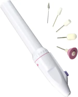 1pc Portable Nail Drill Electric Nail Polisher Mini Nail Files Battery Portable Mini Nail Polish Nail Art Tool Nail Polishing Machine Driller White Clippers