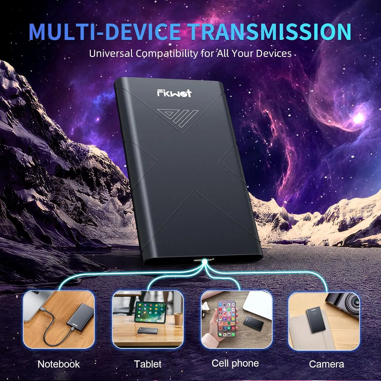 1TB External SSD, Portable SSD, Up to 2000MB/s, USB 3.2 Gen2x2 External Solid State Drives, Compatible with Smart TV, PS5/PS4(Pro), iPhone 15/16, Xbox, Mac & Windows and Other Devices(FP80)