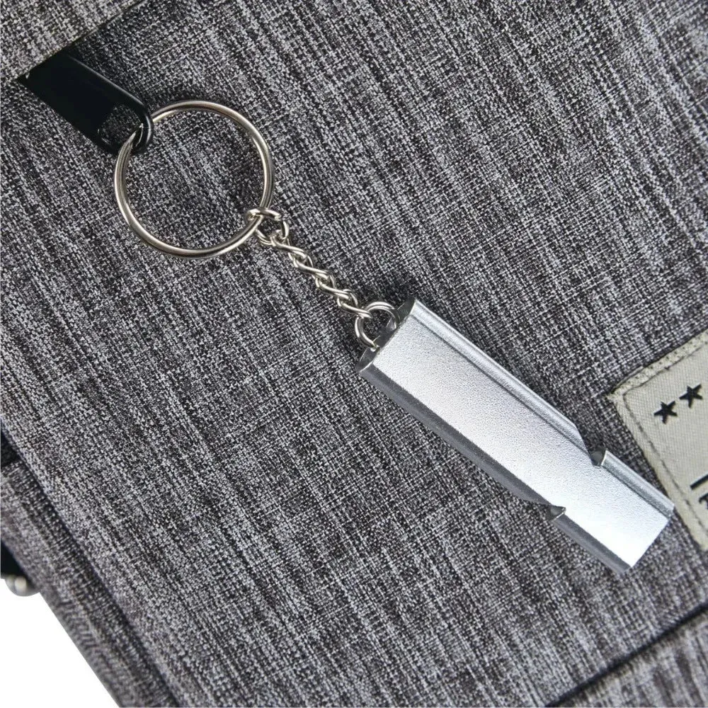 2 or 4 Loud Emergency Whistles with Lanyard and Keychain