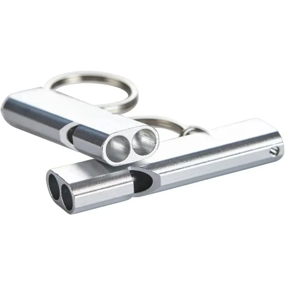 2 or 4 Loud Emergency Whistles with Lanyard and Keychain