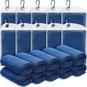 20 Pcs Cooling Towel 40" x 12" Ice Towel for Neck and Face Microfiber Chilly with Bag Breathable Yoga Gym Stay Cool Towels Sweat Rag for Workout Running Camping Pilates Beach Accessories (Royal Blue)