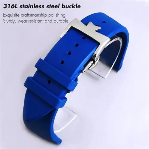 20mm 21mm 22mm Fluoros Rubber Watchband Fit for Vacheron Constantin Red Blue Black Waterproof Soft Watch Strap Bracelet