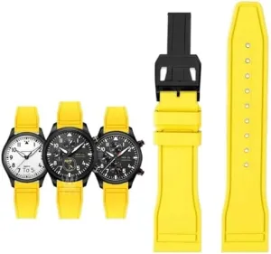 20mm 21mm 22mm for IWC Fluoro Rubber Watch Strap Quick Release Pilot AMG Petronas F1 Team Waterproof Sports Bracelet Watchband