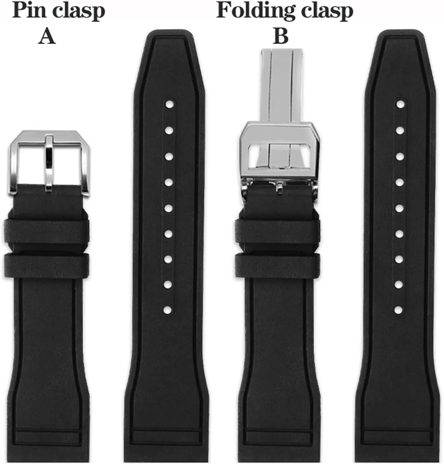 20mm 21mm 22mm for IWC Fluoro Rubber Watch Strap Quick Release Pilot AMG Petronas F1 Team Waterproof Sports Bracelet Watchband