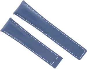 20mm Leather Watch Band Strap Compatible with Tag Heuer Carrera Calibre Aquaracer F1 Blue