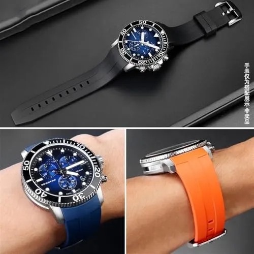 22mm Silicone Watch Bands for Tissot T120417 T120407 Quartz Dial Rubber Sport Men Watch Strap Watchband Waterproof
