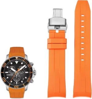 22mm Silicone Watch Bands for Tissot T120417 T120407 Quartz Dial Rubber Sport Men Watch Strap Watchband Waterproof