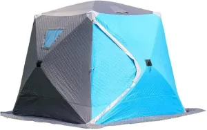 3-4 Persons Portable Ice Fishing Tent Insulated Ice Fishing Shelter Thermal Ice Fishing Shanty with Insulated Layer for Ice Fishing Winter Fishing