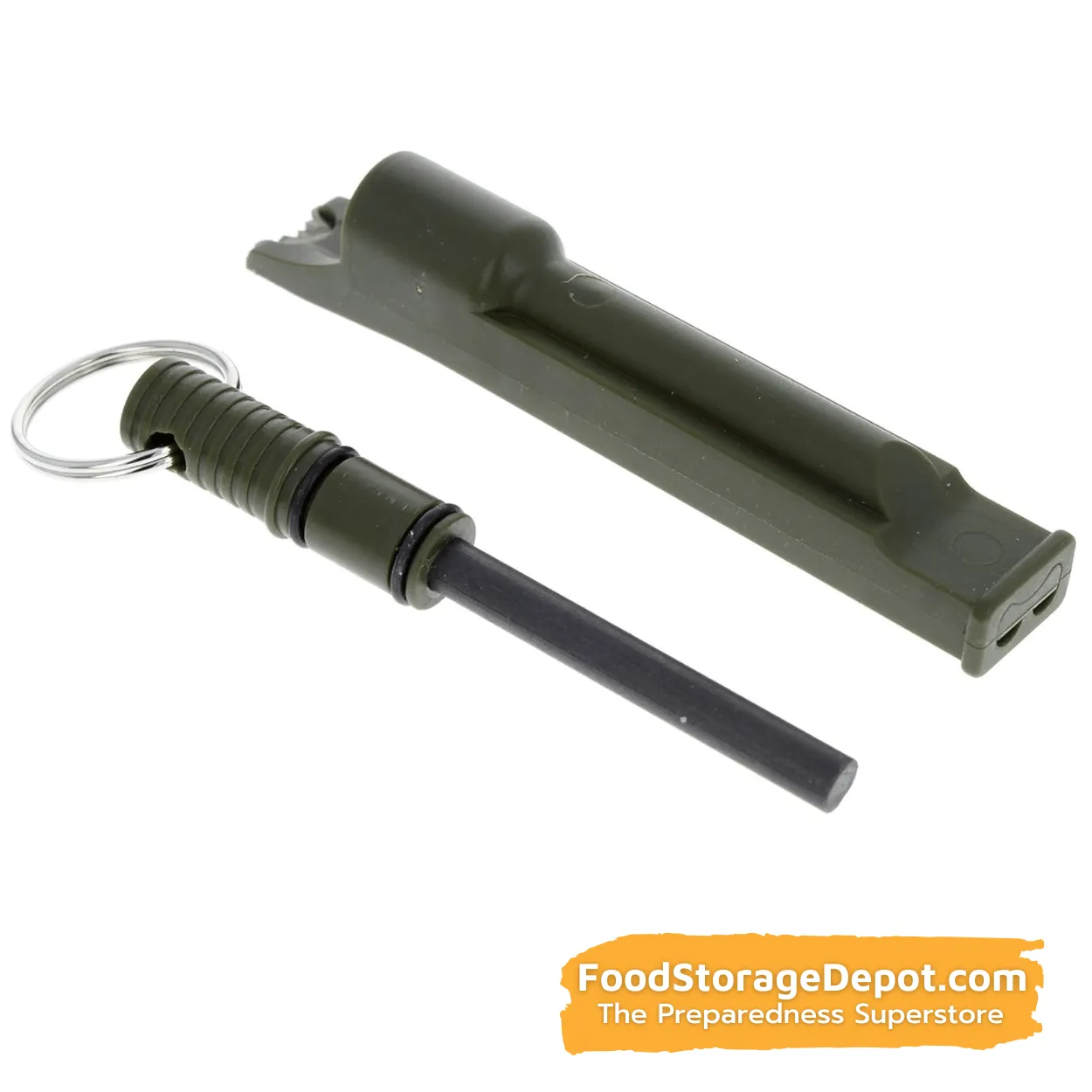 3-in-1 Flint Fire-Starter With Whistle
