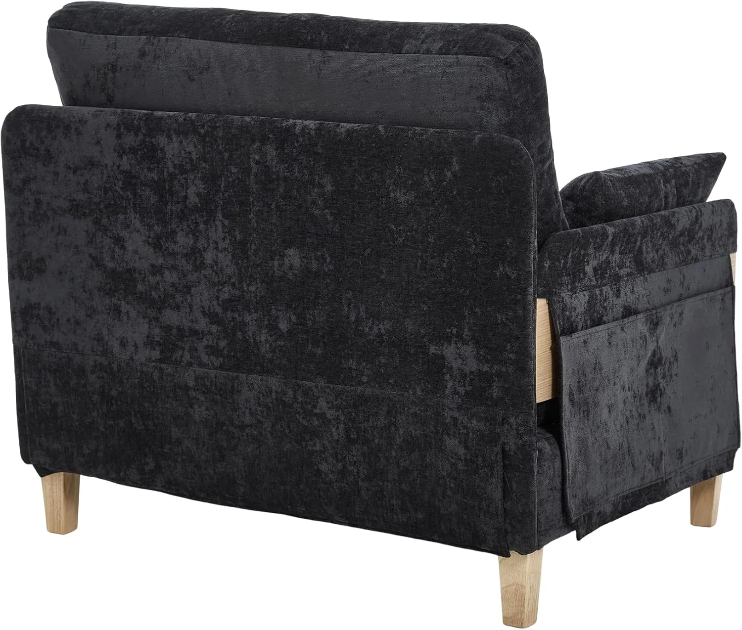 3-in-1 Foldable Sofa Bed Recliner Sleeper, Mid-Century Modern Convertible Sofa Chair with 3 Pillows, Space-Saving Design for Small Spaces, Bedroom, Study & Guest Room, Black