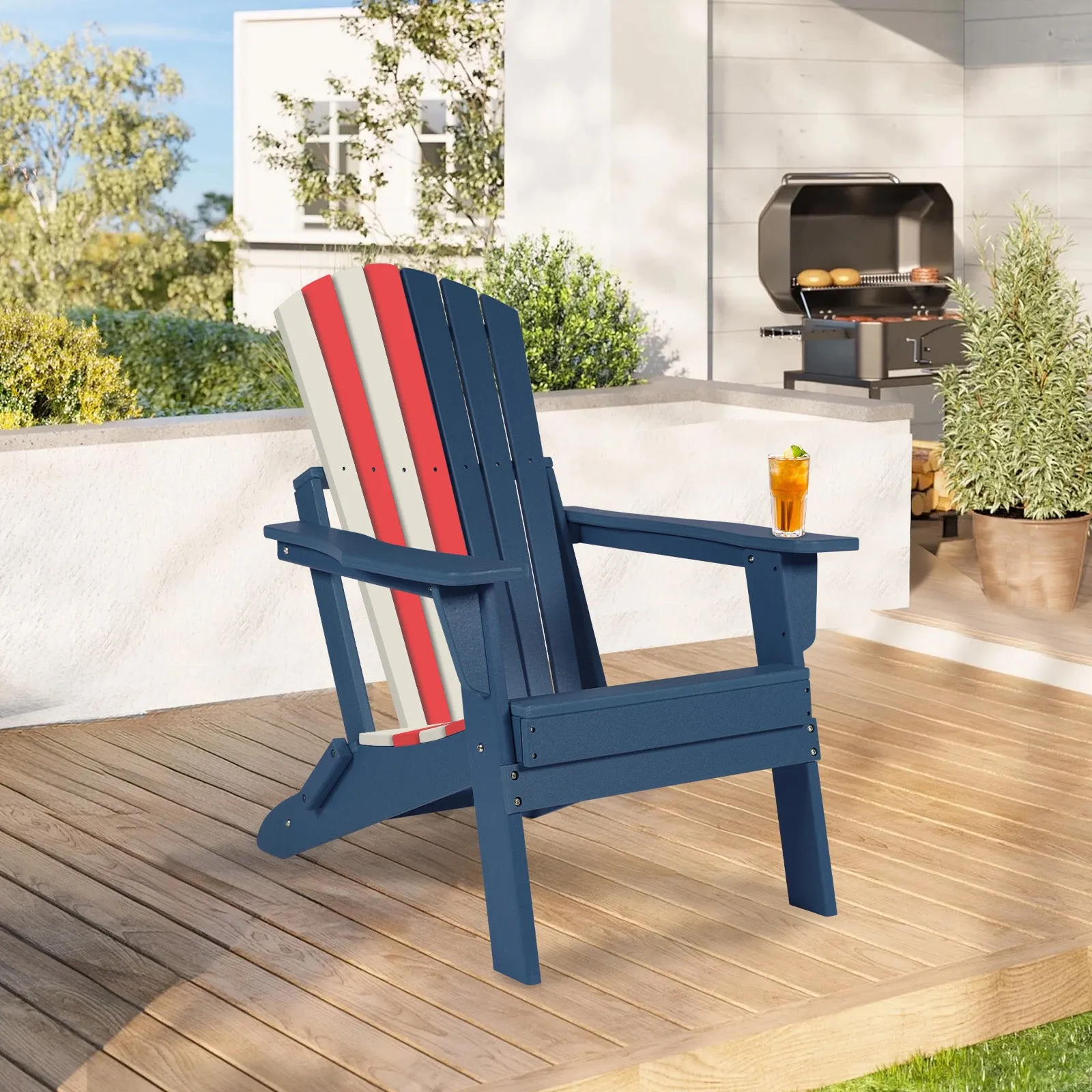 32.3x21.6x37 inch Folding Adirondack Chair