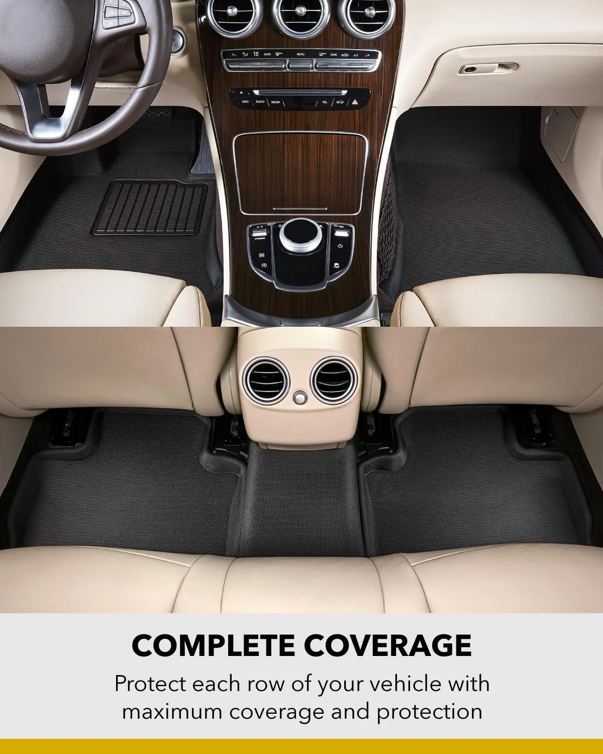 3D MAXpider Custom Fit Kagu Floor Mat (Black) Compatible with Mazda CX-5 2017-2025 - R1 R2