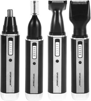 4 in 1 Rechargeable 360 Degree Nose Ear Beard Sideburn Eyebrow Underarms Hair Trimmer Electric Shaver with Wet Dry&Vacuum Cleaning System Eyebrow Trimmer