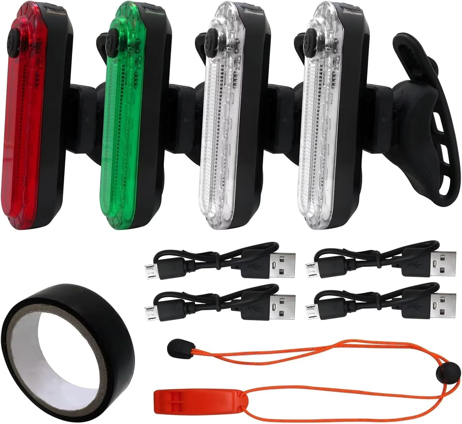 4 Pack Navigation Lights Stern Lights Battery Operated Waterproof Kayak Lights Boat Light for Boat Kayak Accessories Navigation Marine 2 Navigation Lights, 2 Stern Lights, 4 USB Charging Cable