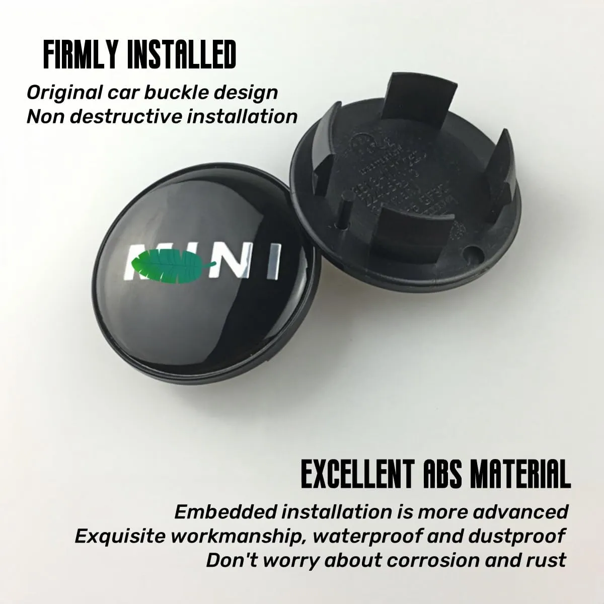 4PCS Car Wheel Center Cap 54mm Black Compatible with Mini Cooper Clubman Countryman Paceman Wheel Center Covers