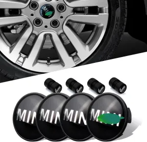 4PCS Car Wheel Center Cap 54mm Black Compatible with Mini Cooper Clubman Countryman Paceman Wheel Center Covers