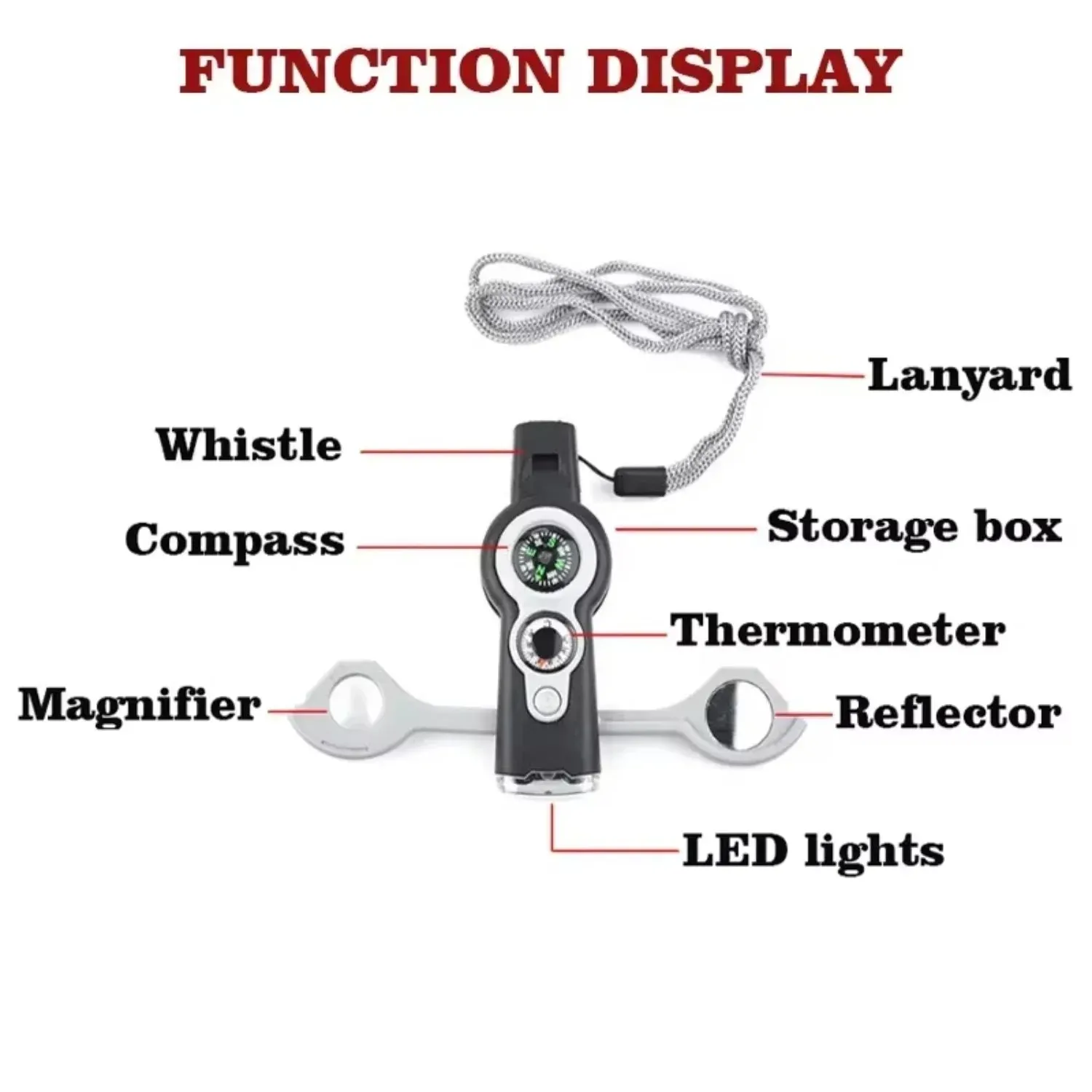 7 in 1 Survival Emergency Tool