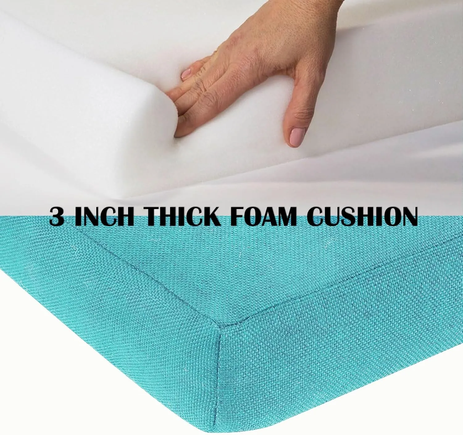 74 inch Outdoor Chaise Lounge Cushion, 74x22.5x3 inch Water Resistant Foldable Pool Lounge Chair Cushion Patio Thick Sun Lounger Cushions olefin