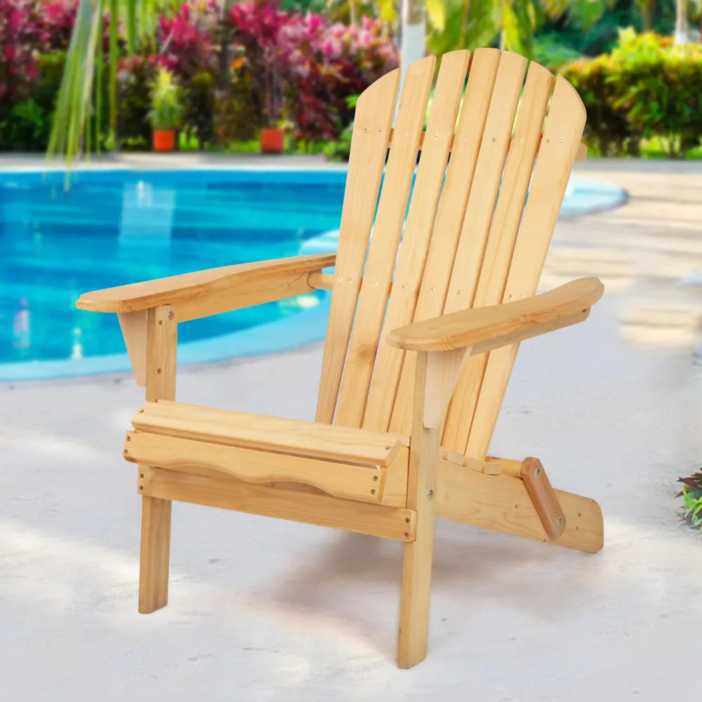 Adirondack Foldable Outdoor Armchair - Natural