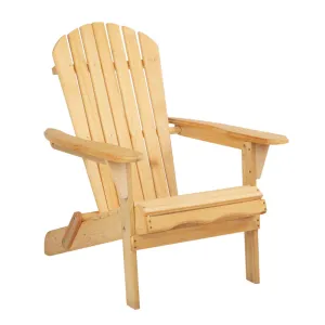 Adirondack Foldable Outdoor Armchair - Natural