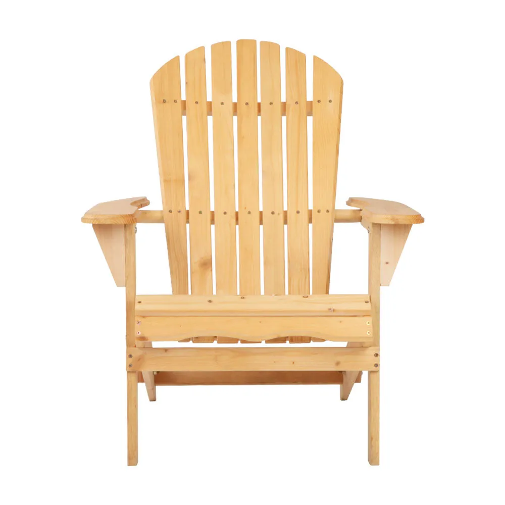 Adirondack Foldable Outdoor Armchair - Natural