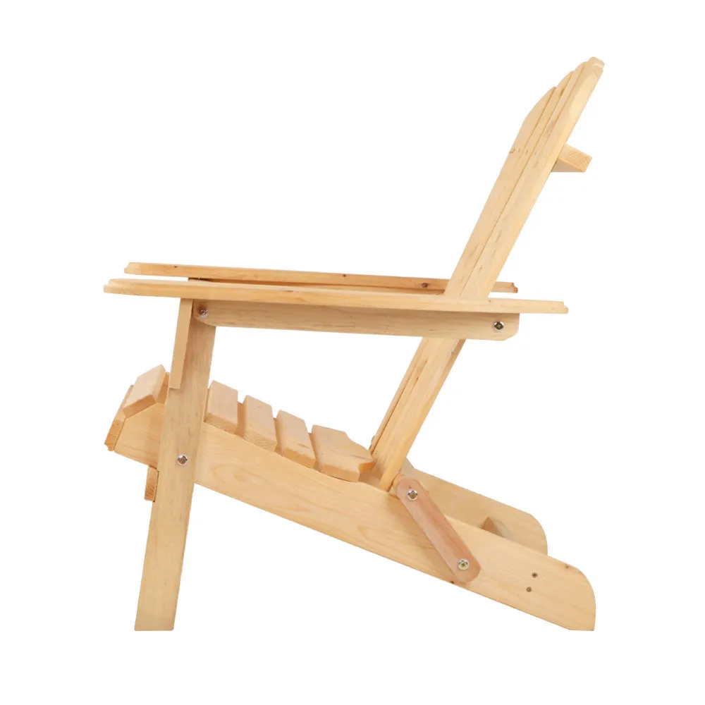 Adirondack Foldable Outdoor Armchair - Natural