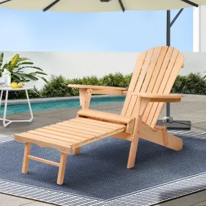 Adirondack Ready-made selection Lounge Natural Sun Gardeon Garden Patio Furniture Chairs Outdoor Wooden Safe transactions