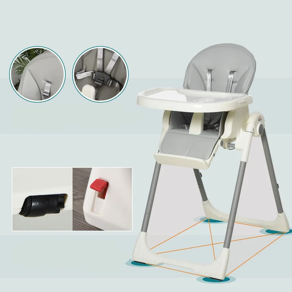 Adjustable and Foldable Baby High Chair