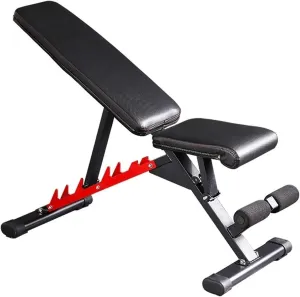 Adjustable Weight Bench, Utility Foldable Sit Up Bench Decline/Incline/Flat Bench for Home Gym Full Body Workout