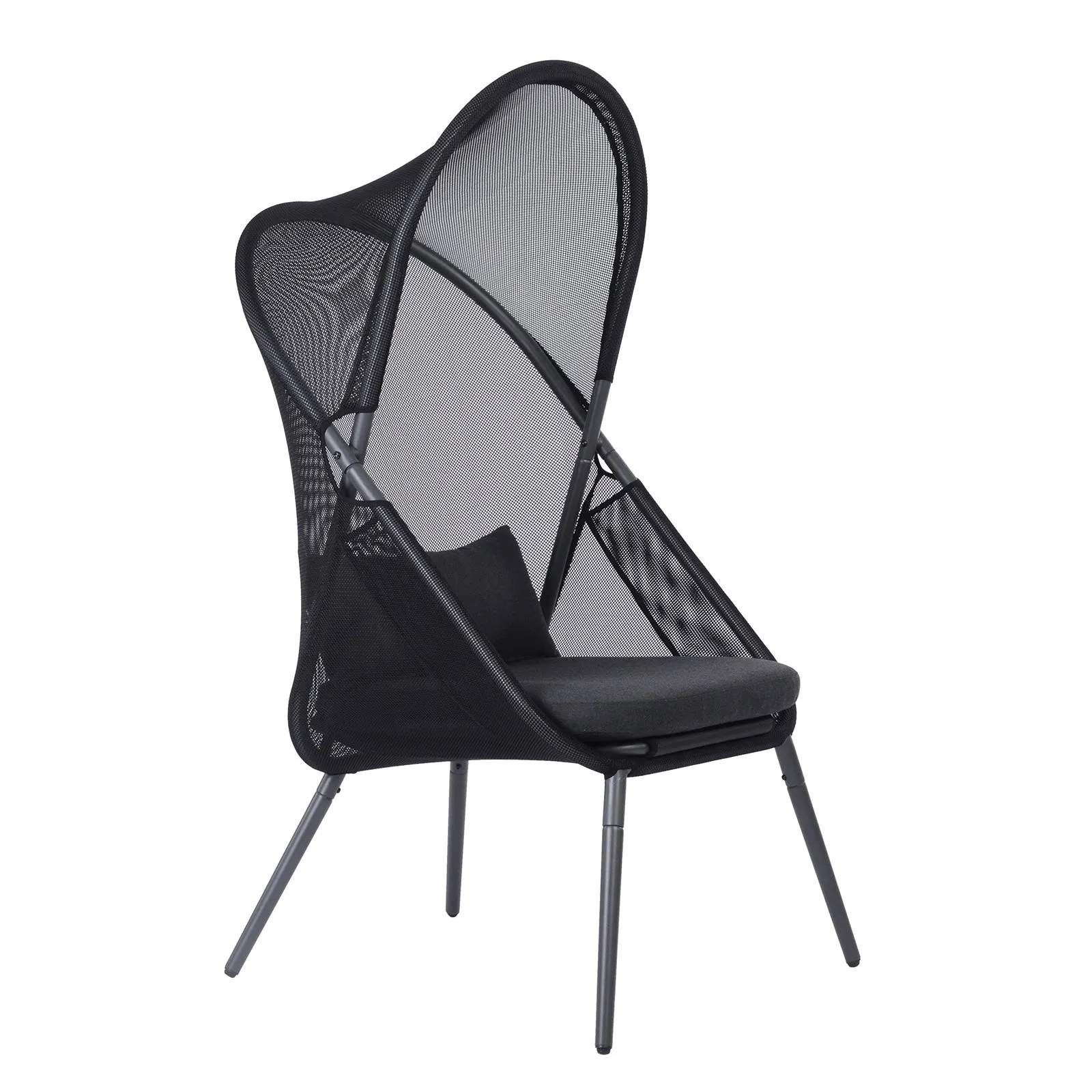 Alverta Black Foldable Chair