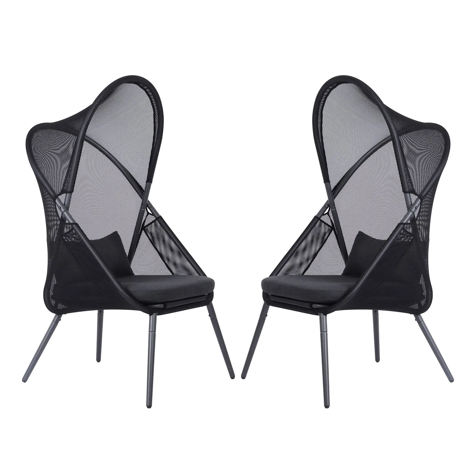 Alverta Black Foldable Chair
