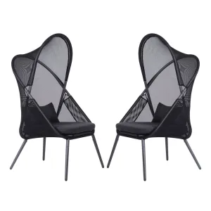 Alverta Black Foldable Chair