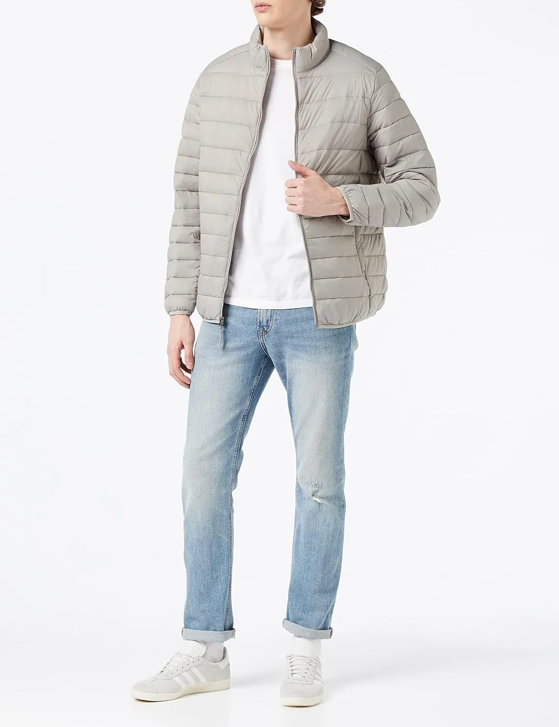 Amazon Essentials Men's Packable Lightweight Water-Resistant Puffer Jacket (Available in Big & Tall)