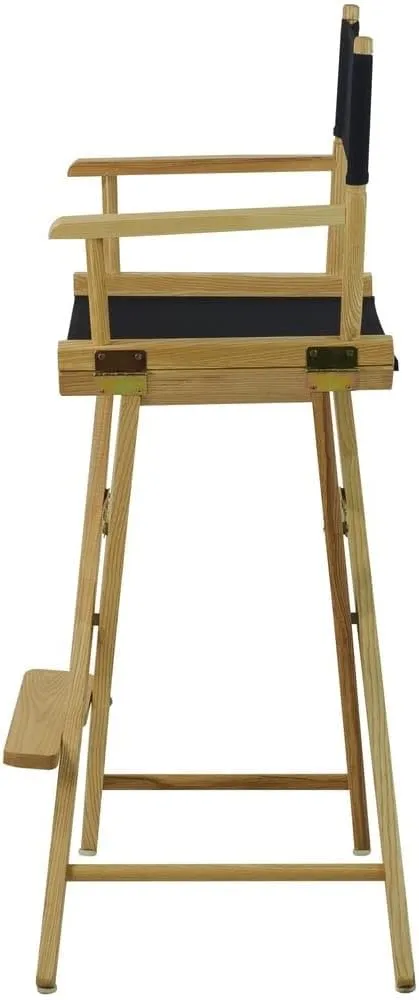American Trails Extra-Wide Premium 30" Director's Chair Mission Oak Frame with Navy Canvas, Bar Height