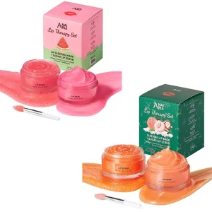 ANAI RUI Lip Care Set Stocking Stuffers, Lip Scrubber Exfoliator & Lip Balm Hydrating for Christmas Gifts, Lip Sleeping Mask Gift Set for Women