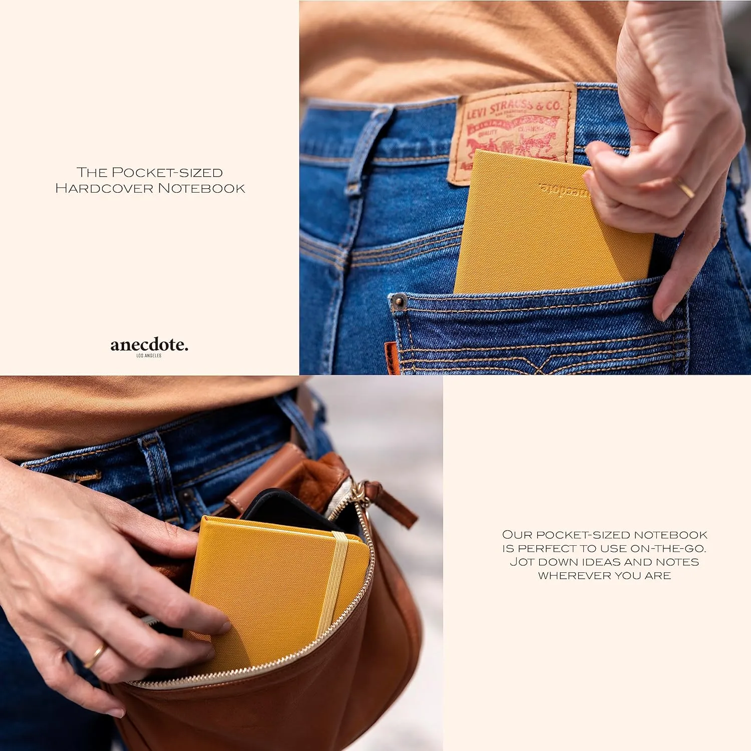 ANECDOTE. Small Notebook (Olive Green)- Premium Quality Pocket Journal for Writing Notes - Compact, Durable, Ideal Travel Journal for Notes & Lists - Expand Your Creative Potential!