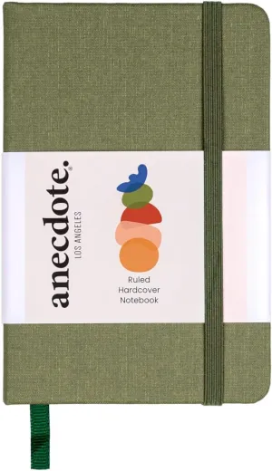 ANECDOTE. Small Notebook (Olive Green)- Premium Quality Pocket Journal for Writing Notes - Compact, Durable, Ideal Travel Journal for Notes & Lists - Expand Your Creative Potential!