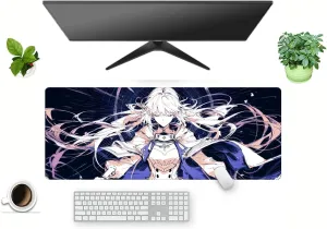 Anime Mouse Pad Fate Grand Order Altria Caster Gaming Keyboard Mat Non-Slip Water-Resistant Rubber Base Full Desk Mousepad 3D Pattern