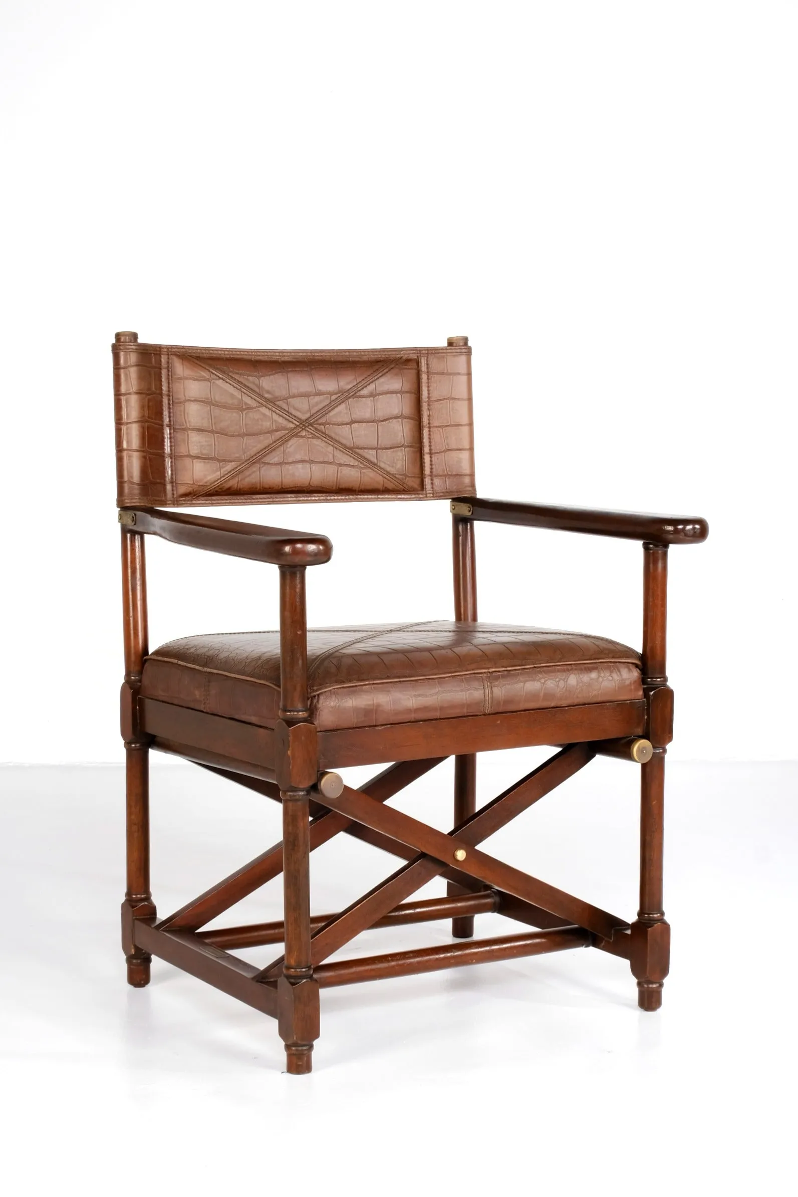 ARTDECO PRIZMIC & BRILL PADDED DIRECTOR’S ARMCHAIR