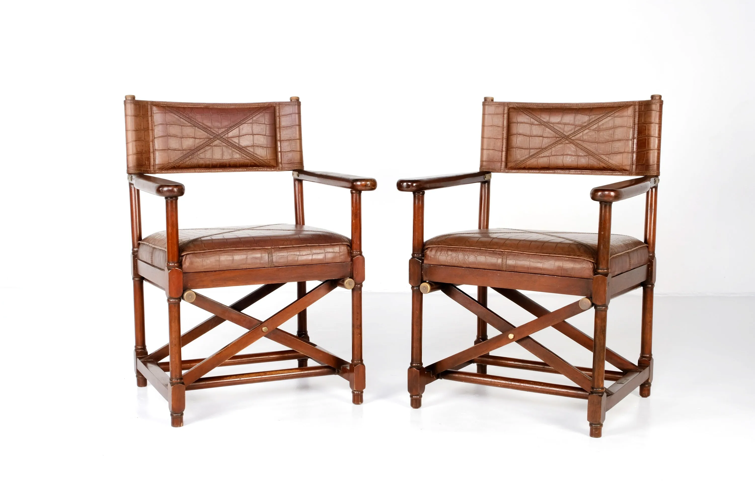 ARTDECO PRIZMIC & BRILL PADDED DIRECTOR’S ARMCHAIR
