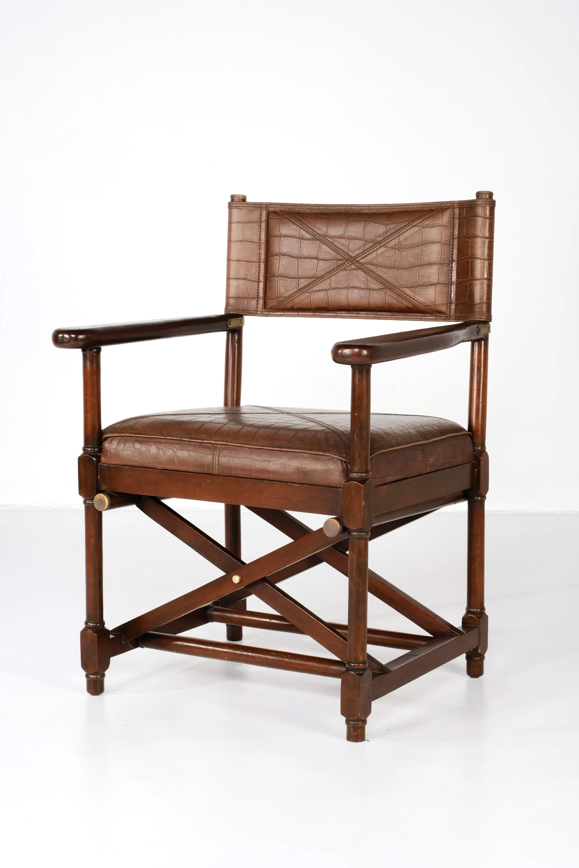 ARTDECO PRIZMIC & BRILL PADDED DIRECTOR’S ARMCHAIR