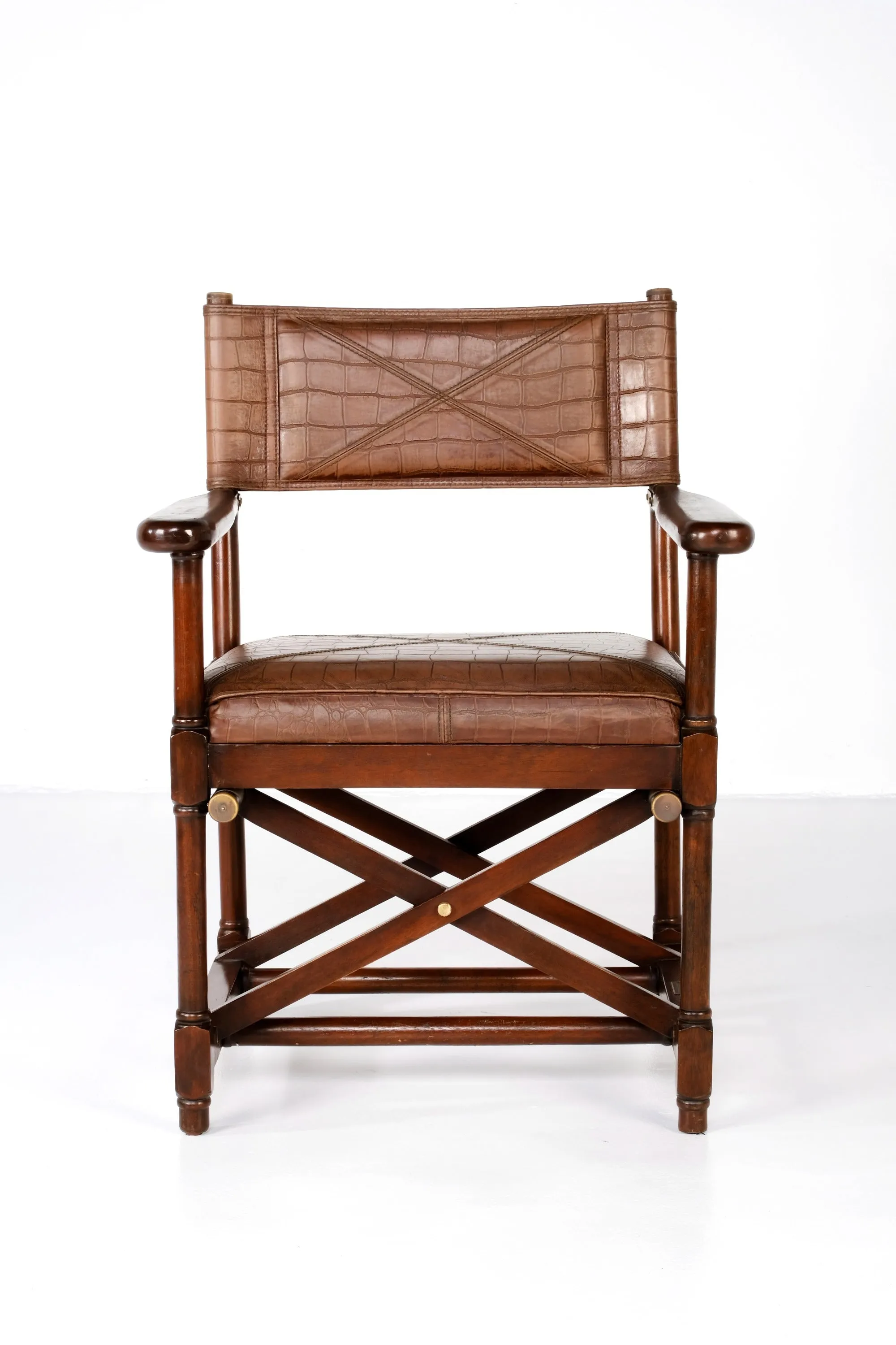ARTDECO PRIZMIC & BRILL PADDED DIRECTOR’S ARMCHAIR